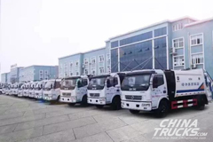 23 Units Dongfeng Light-duty Trucks Started Operation in Hunan