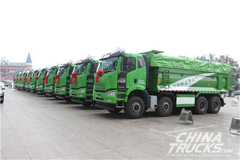 Jiefang J6P 8×4 Construction Truck with Ultra-short Wheelbase Put into Service