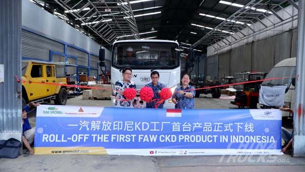 FAW TRUCKS Rolls Out First Locally Assembled LN 4×4 at Indonesia KD Plant
