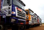 The first station of off-road truck race start in Yulin