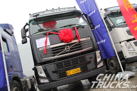Volvo Truck shows in the delivery ceremony