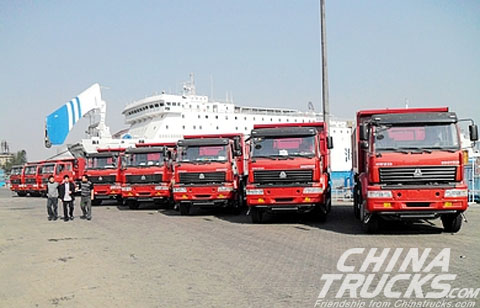 40 Sinotruk Dump Trucks Delivery to North Korea