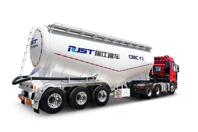 Ruijiang Horizontal Carbon Steel Powder Tank with Jiefang Chassis 8×4 42 Cubic(WL5311GFLCA47k